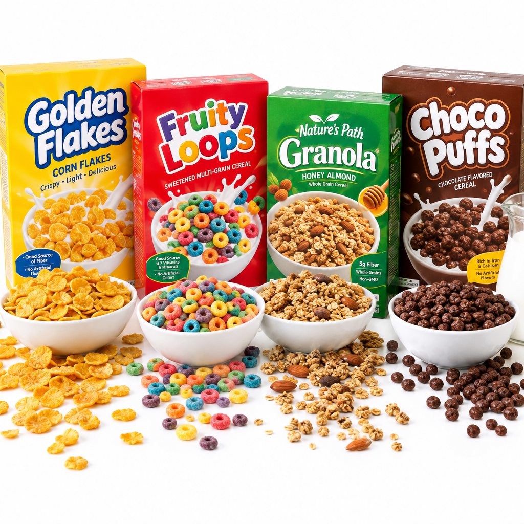 Breakfast Cereal, Assorted (per box)