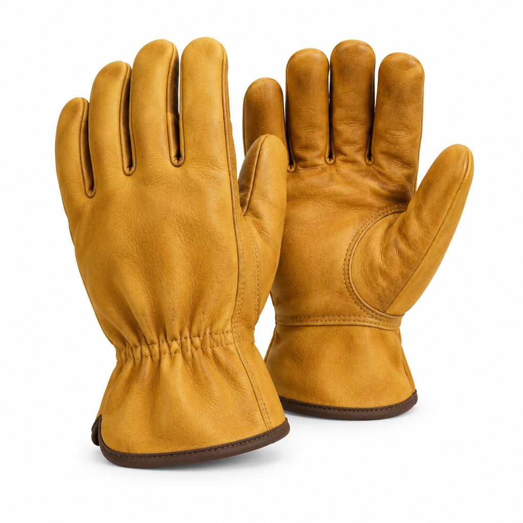 Leather work gloves