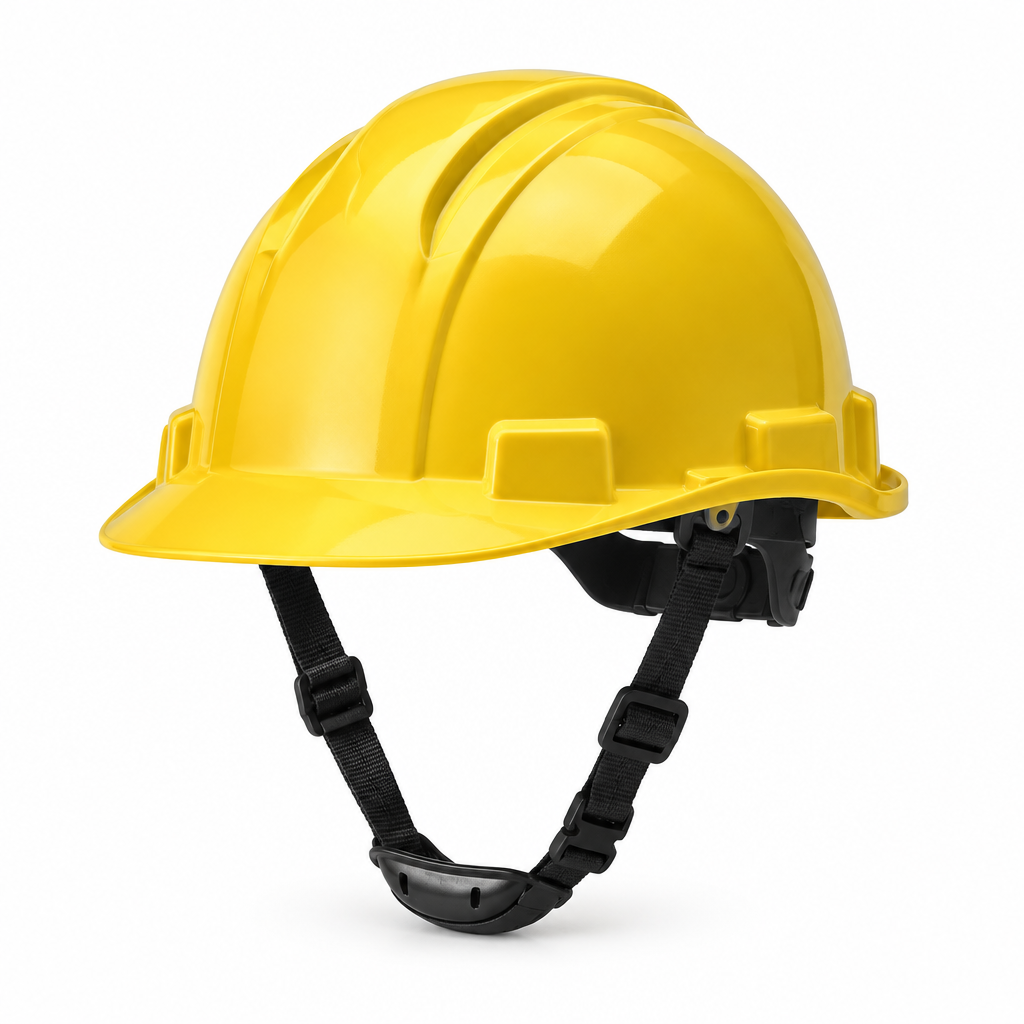 Safety helmet with chin strap