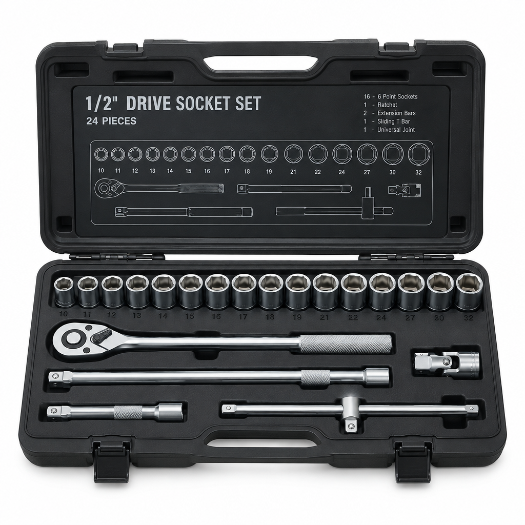 Socket Set, 1/2" Drive