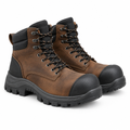 Steel-toe safety boots